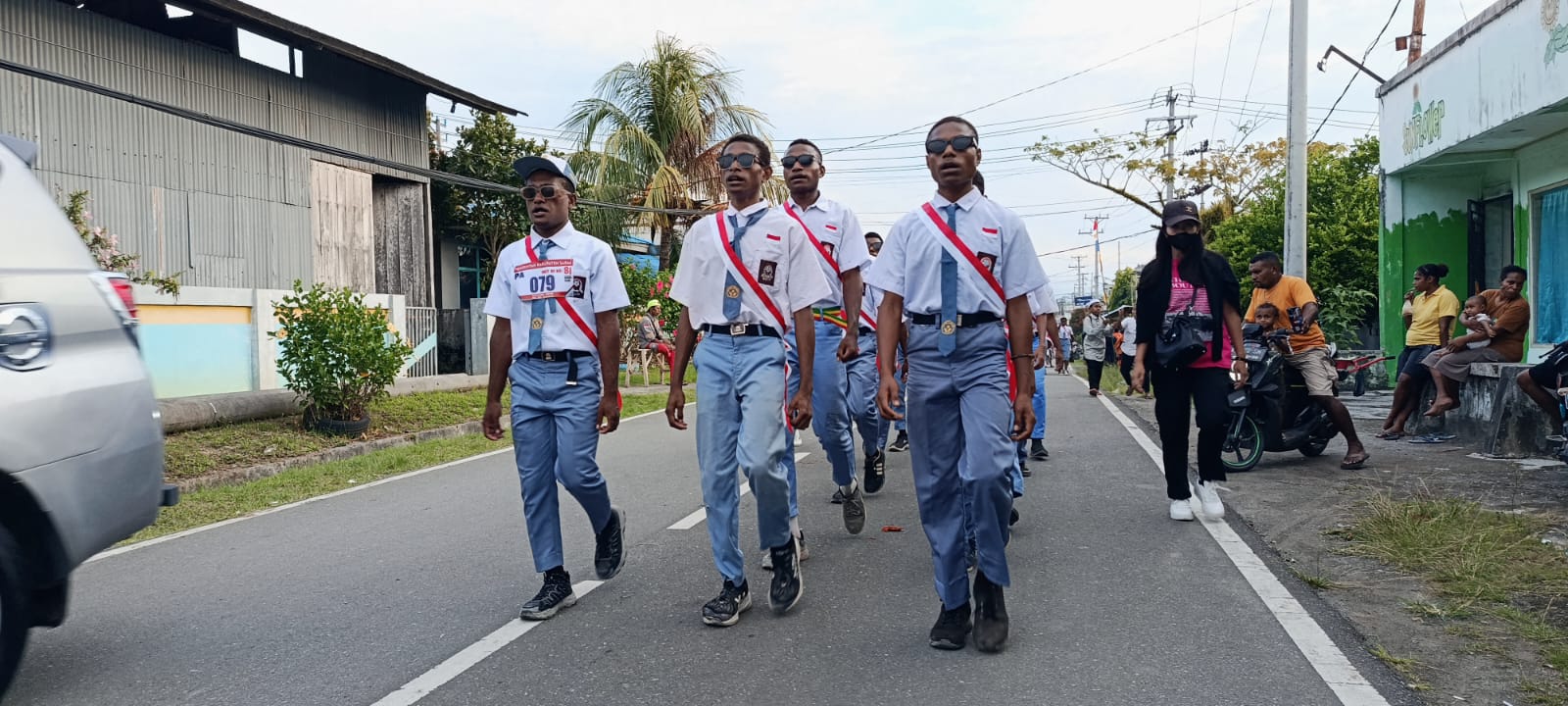 Semarak HUT ke-81 RI di Sarmi, 23 Regu Adu Kekompakan dalam Lomba Gerak Jalan