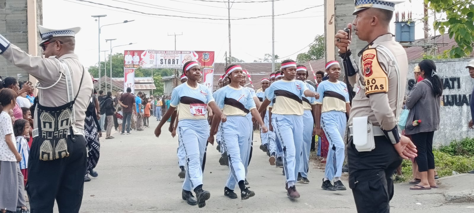 Semarak HUT ke-81 RI di Sarmi, 23 Regu Adu Kekompakan dalam Lomba Gerak Jalan